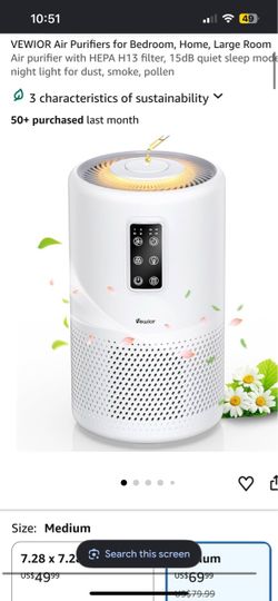VEWIOR Air Purifier with HEPA H13 Filter
