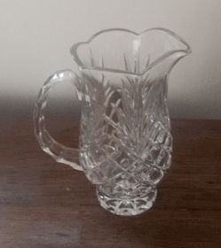 Vintage antique thick glass pitcher
