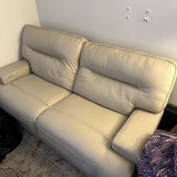 Leather Recline Sofa 