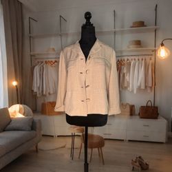 New York & Company Cream Jacket
