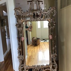 Antique , Wood ,Made in Italy ,wall mirror