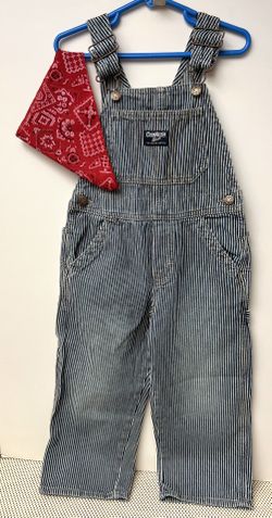 Striped Bib Overalls Railroad Engineer Costume