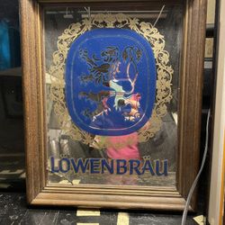 Lowenbrau Mirrored Sign 
