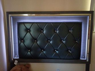 Light up headboard Queen size with metal frame