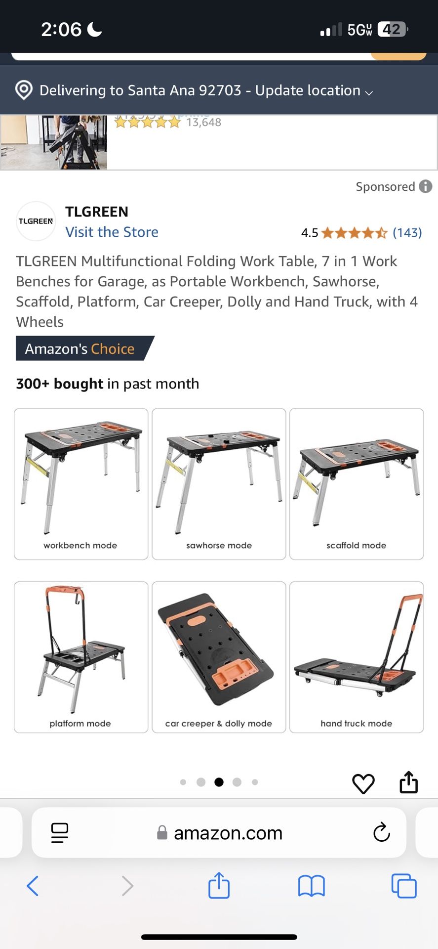 Brand New Seven And One Workbench Worth $240
