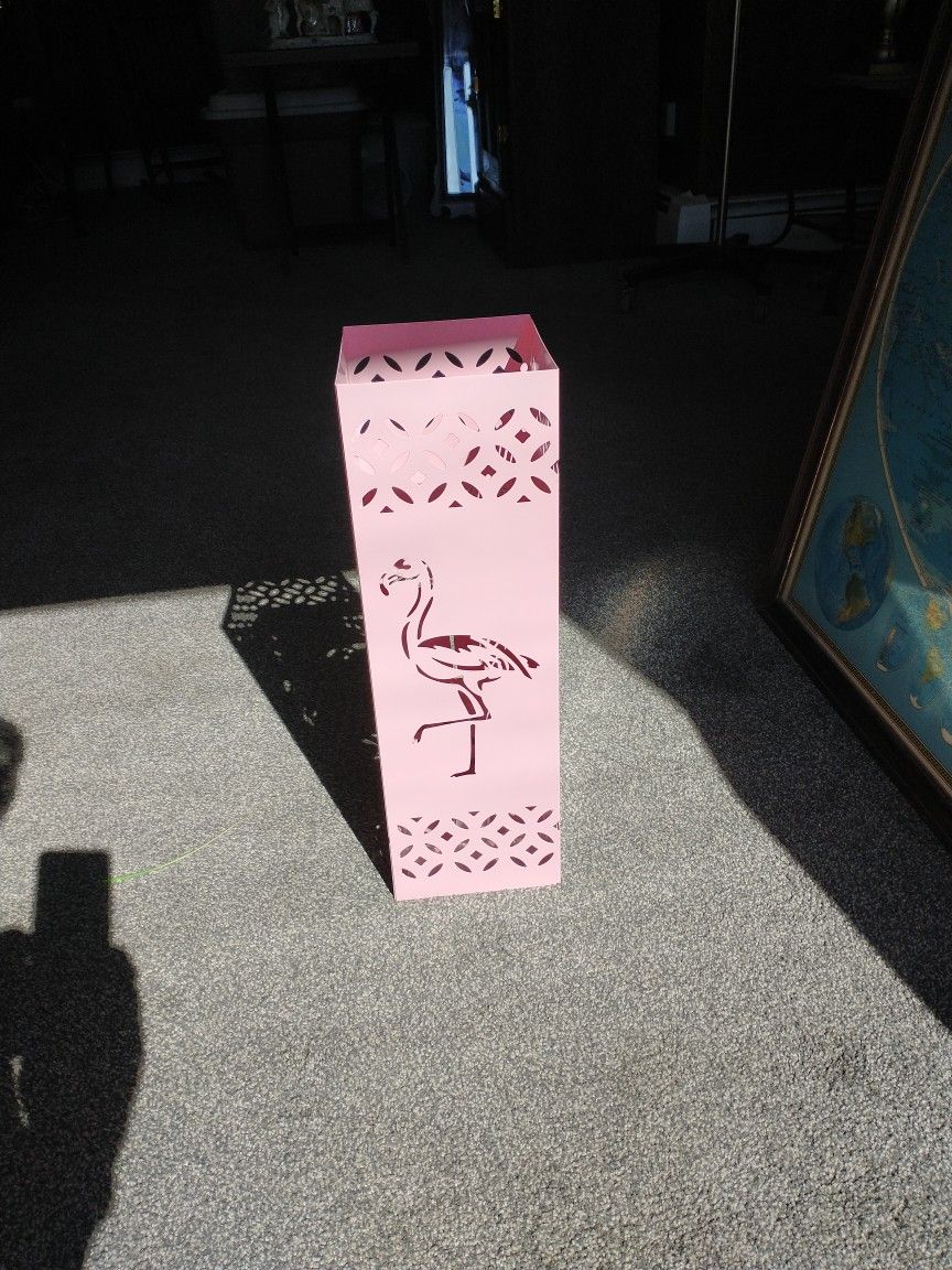 Pink Flamingo Umbrella Stand Brand New Metal