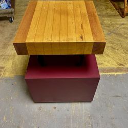 Butcher Block Side Table