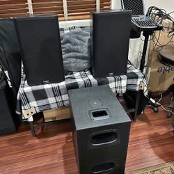 QSC K12.2 Speaker Pair + KS112 Powered Subwoofer