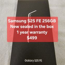 New Samsung Galaxy S25 FE Unlocked 
1 year warranty 