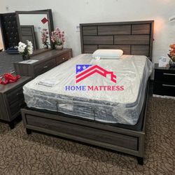 🔵Bed Frame 🔴 Cama Queen 🔵 Additional Mattress Price 