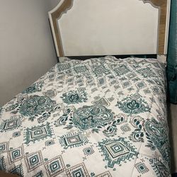 White Bed and Dresser