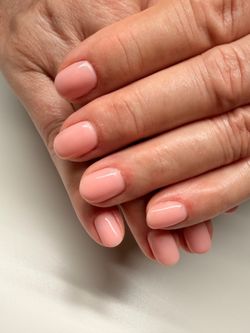 Russian manicure and rubber base
