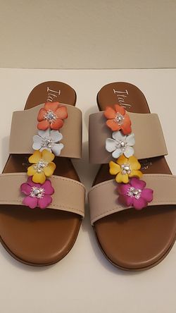 NEW Italiana by Italian Shoemakers Womens Julliet Wedge Sandals Size 7M