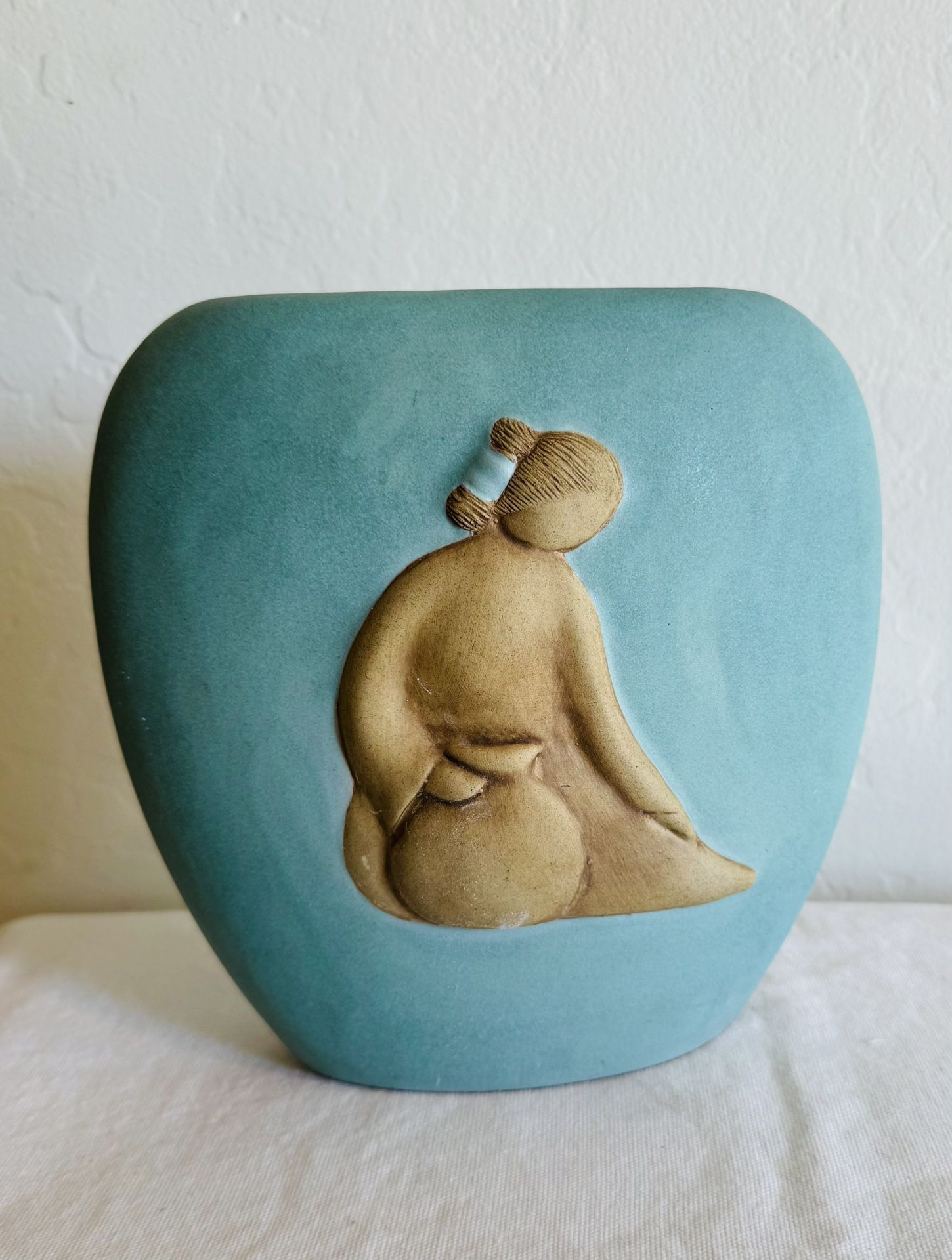 Vintage jack black Native American vase