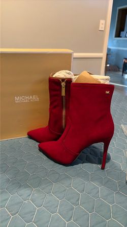 Michael Kors Red Stiletto Ankle Boots