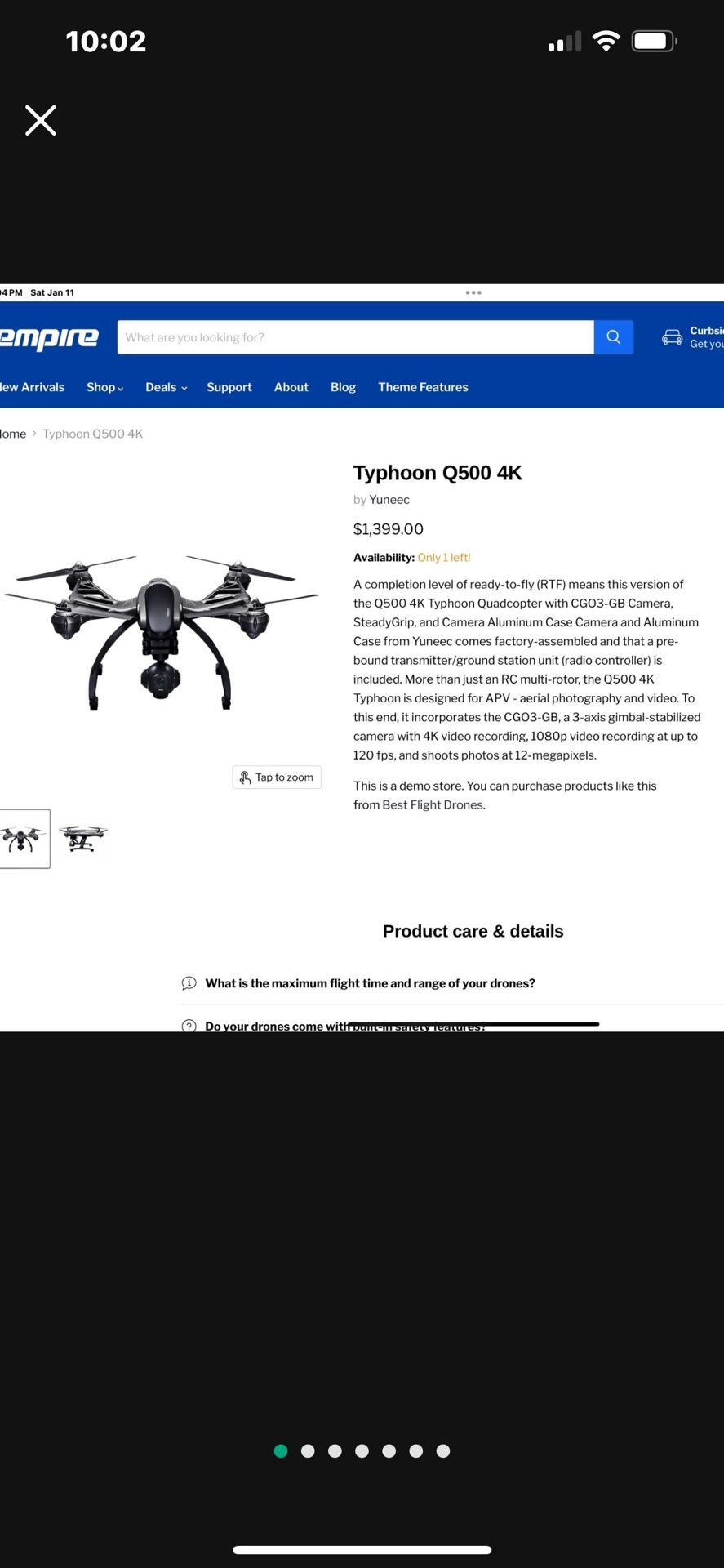 Yuneec Typhoon Q500 4K Drone