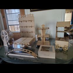 Set De Color Madera  Para Postres  Y Pastel 