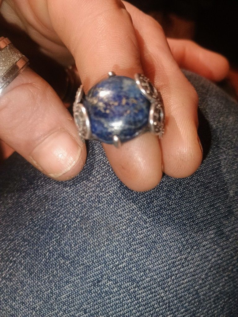 Lapis Lazuli Silver Vintage Ring