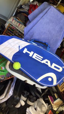 Blue and white head core 3R pro tennis racquet bag