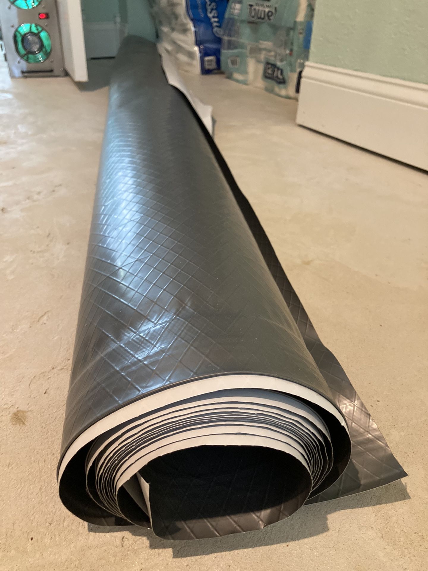 Partial Roll Of 12 Mil Plastic Vapor Barrier Plus Scraps for Sale in