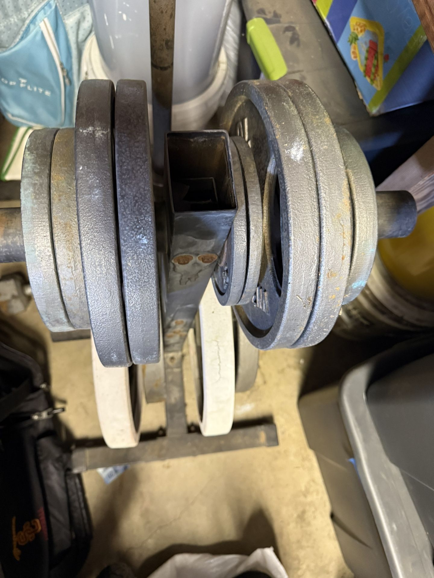 Olympic Bar + Weights + Incline Bench