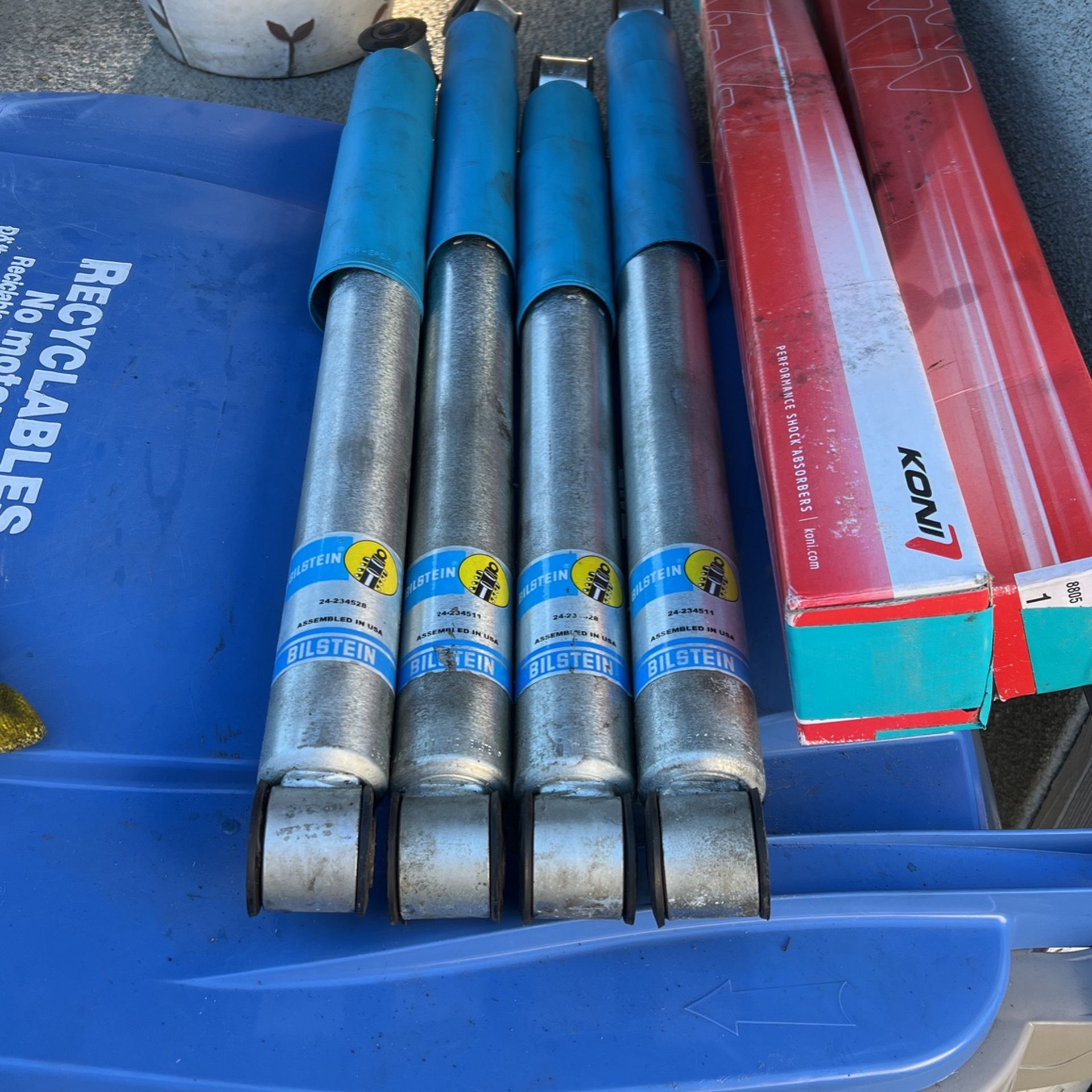 Silver Bilstein Shocks For Class A Rv Motorhome Upgrades