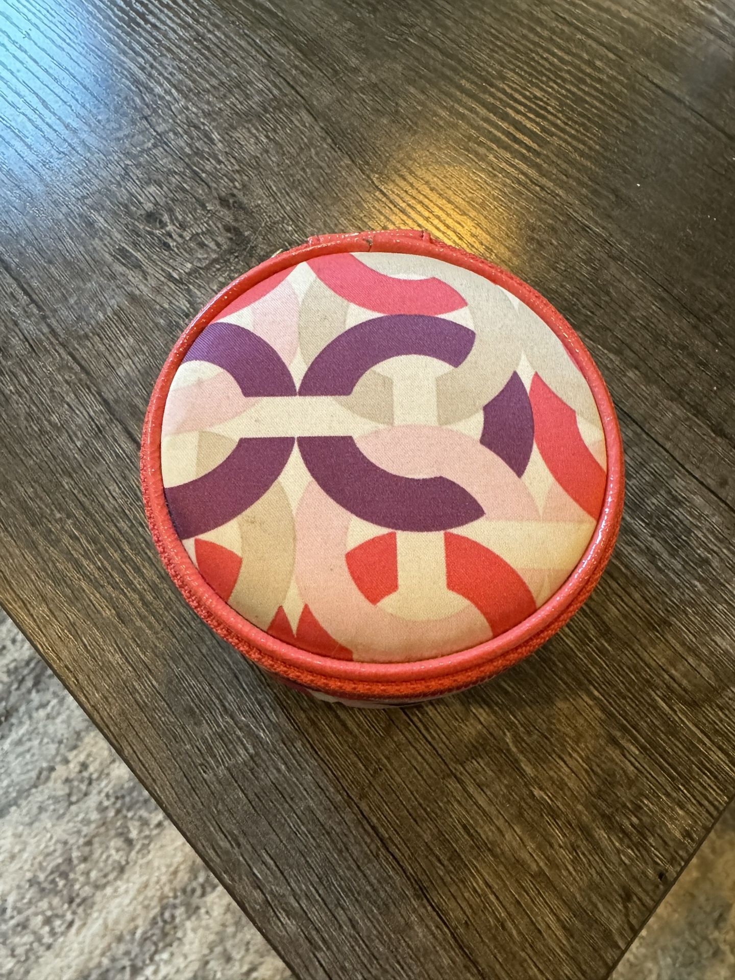 Pink Coach Jewelry Bag