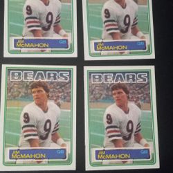 5 Jim McMahon Rookie Hockey Football Cards 