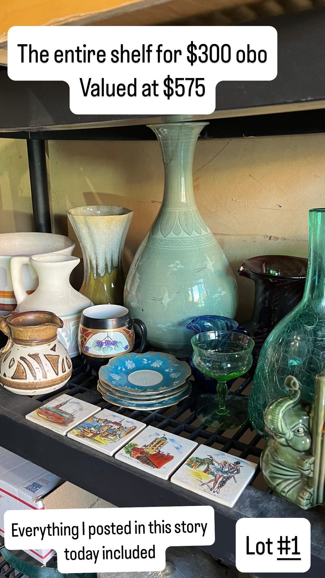 Vintage - MCM - Mid Century Modern Pottery China Ceramics And Blown Glass