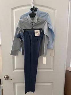 Calvin Klein Boys Dress Shirts and Pants Set