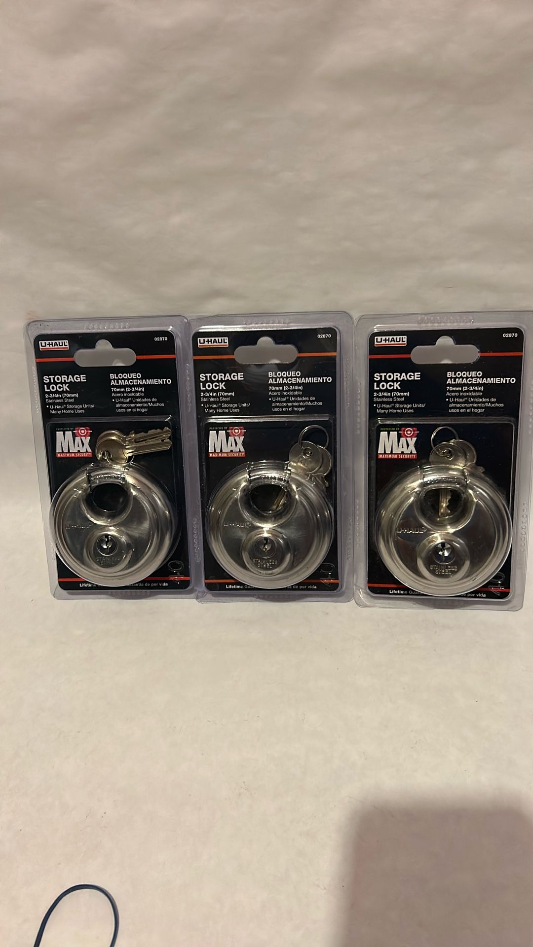 3 U-Haul Max Security Storage Lock
