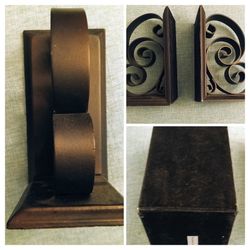 Metal Book ends set 6 "tall