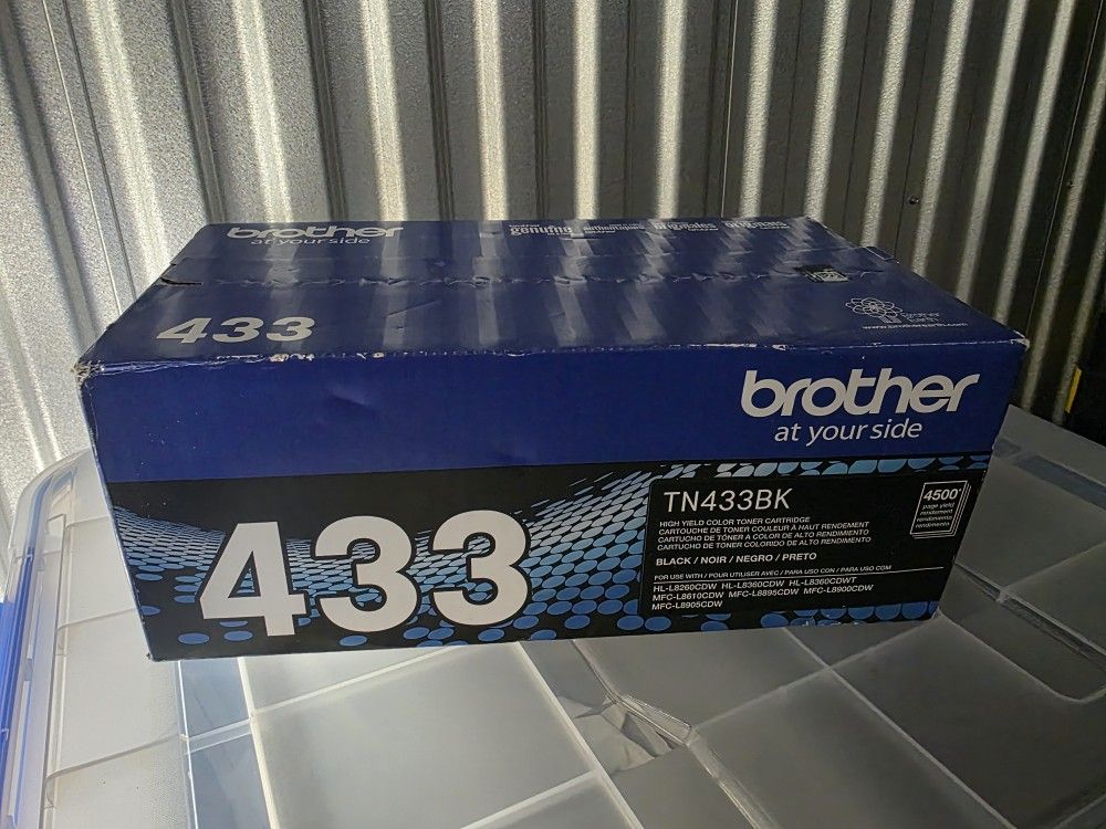 Brother TN433 Black High Yield Toner Cartridge (TN433BK)