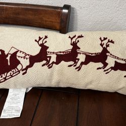 Pottery Barn Santa Sleigh Pillow 