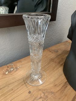 Small Glass Flower Vase on Base