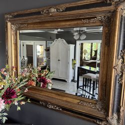 Beautiful Ornate Framed Mirror – 39” x 51”
