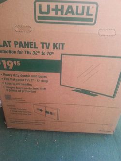 Flat screen doubled walled U Haul boxes