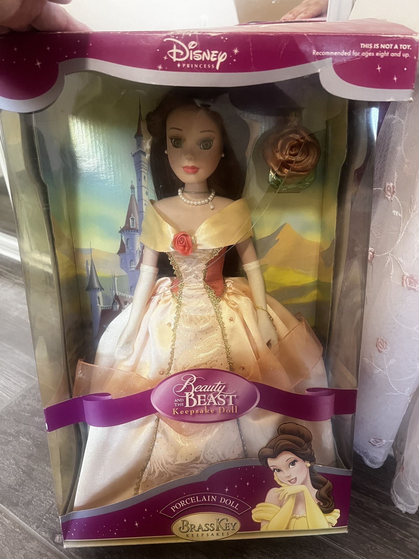 Beauty and the beast porcelain doll brasskey keepsakes&sca_esv=95ea4c12a7d0ddd3&hl=en-us&cs=1&udm=2New In damaged Box