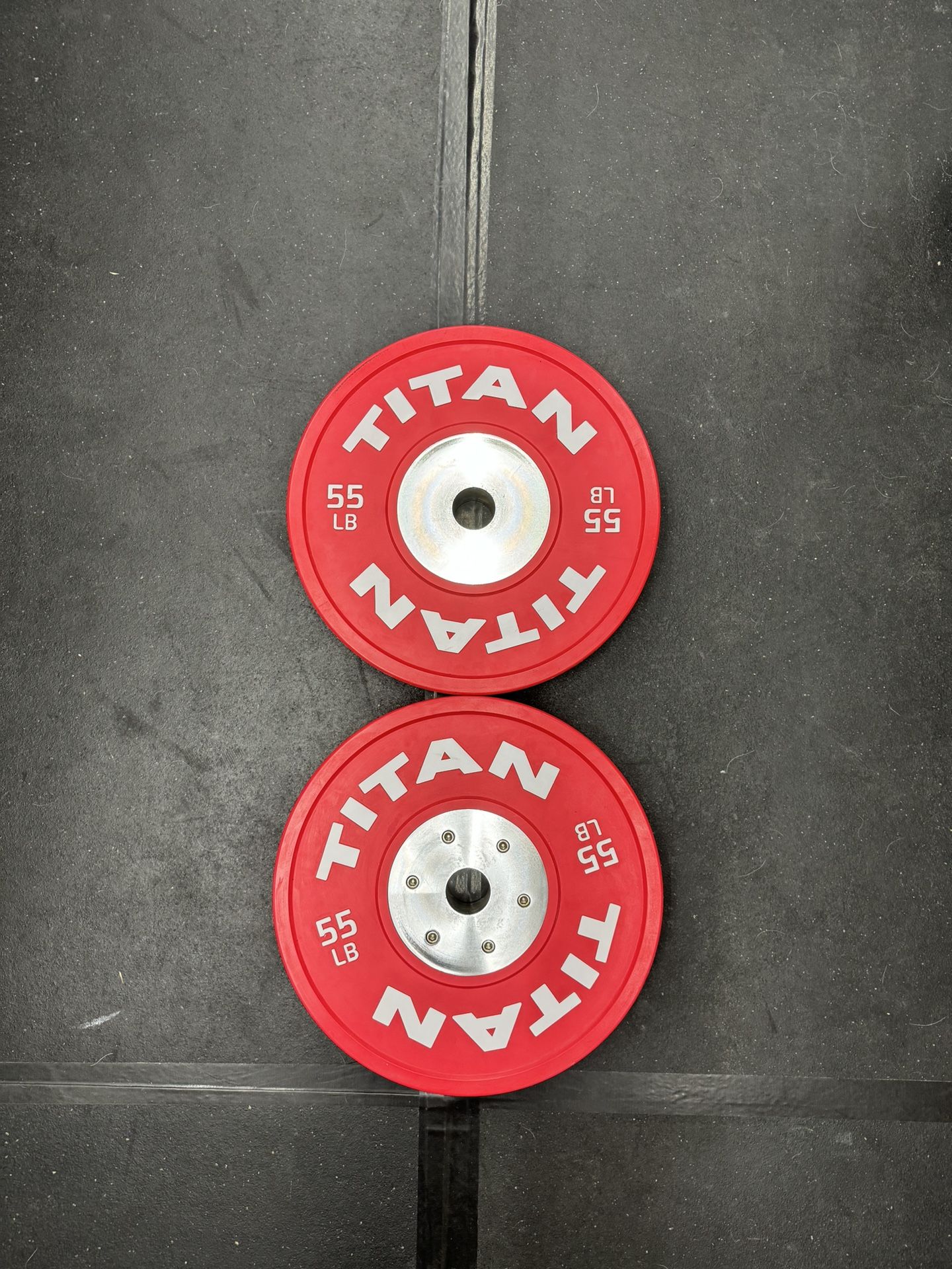 Titan Fitness Competition Bumper Plates 55lbs Pair