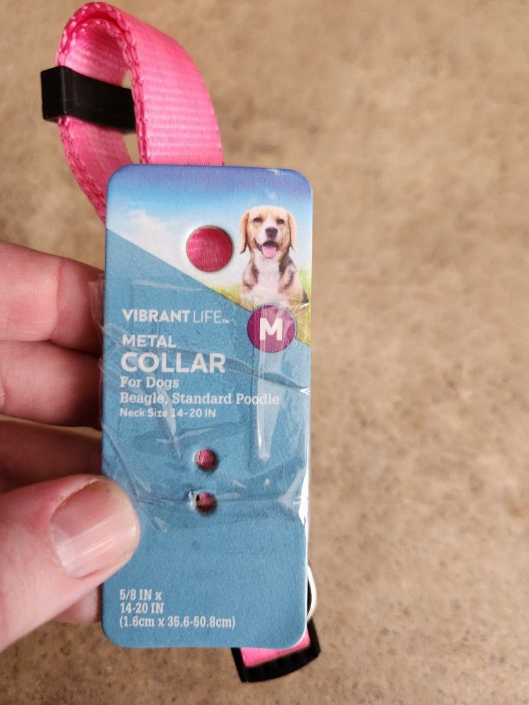 Pink Medium Sized Dog Collar