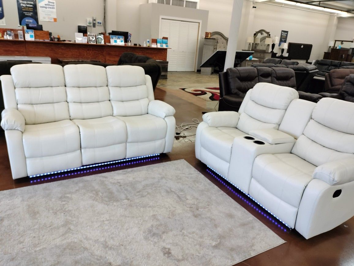 White Leather Recliner