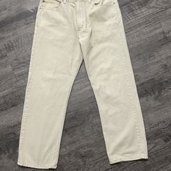 Levi’s 505 Jeans Pants Men’s Size 36x30 Beige Regular Fit