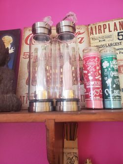 Healing Natural  Crystal Water Glass Bottles 