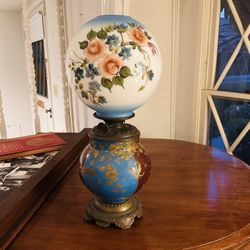 Vintage Glass Hurricane Lamp