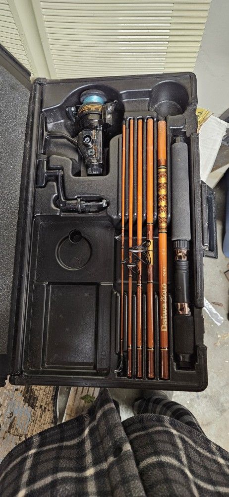 Vintage daiwa travelrod and reel $50