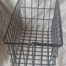 Vintage Metal Wire Basket Farmhouse with Rectangular Handle