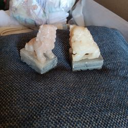 Vintage Soapstone Fu Dogs 
