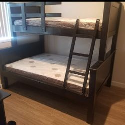 Twin Over Full Bunk With Mattress 