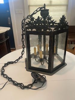 Steel and Glass Custom Chandelier /Lighting