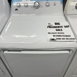 WHITE TOP LOAD GAS GE DRYER